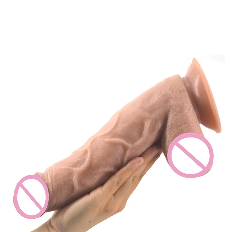 Большой реалистичный фаллоимитатор с присоской толстый безопасный силиконовый