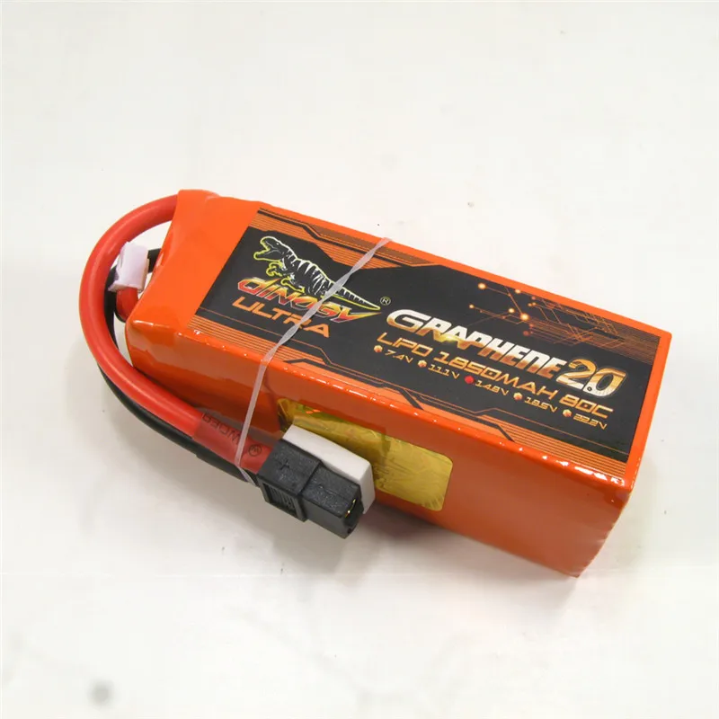 Гигантская мощная DINOGY ULTRA GRAPHENE 2 0 14 8 V 1850mAh 80C 4S перезаряжаемая Lipo батарея XT60 Разъем