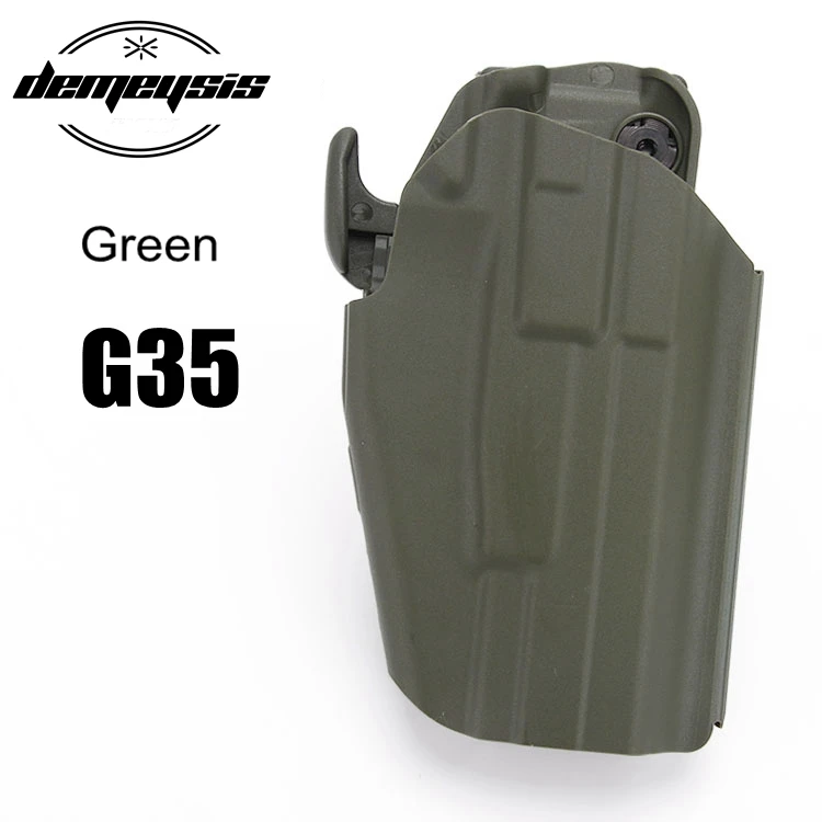 G35 green Военная кобура Fit Глок 18C 20 21 22 37 H& K P30L 45 боевой пистолет ремень кобуры пистолет - Цвет: G35 green