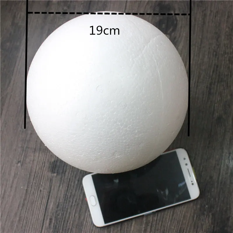 Шарики из пенополистирола 190 мм 1 шт. белые шары для поделок рождественской