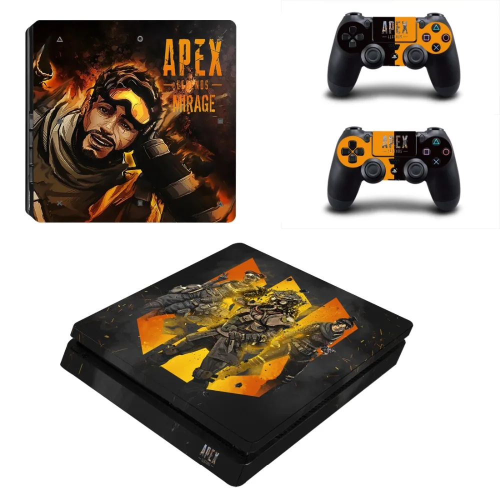 Стикеры APEX Legends PS4 Slim Skin для консоли PlayStation 4 и контроллера виниловые