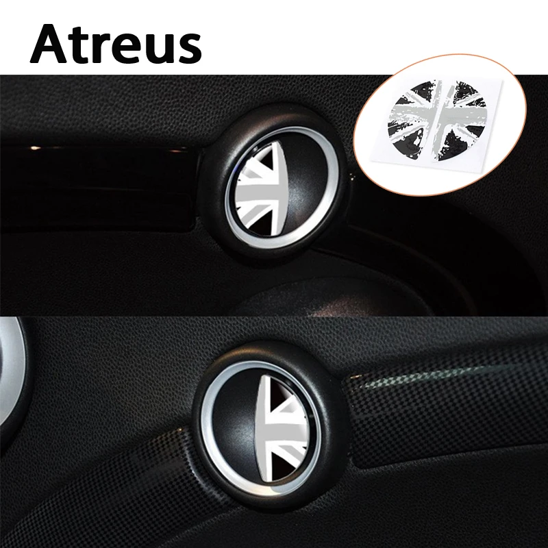 Atreus 2 шт. 3D автомобиля-Стайлинг автомобиля дверные ручки интерьера наклейки для Mini Cooper R56 R50 R53 F56 F55 R60 R57 аксессуары