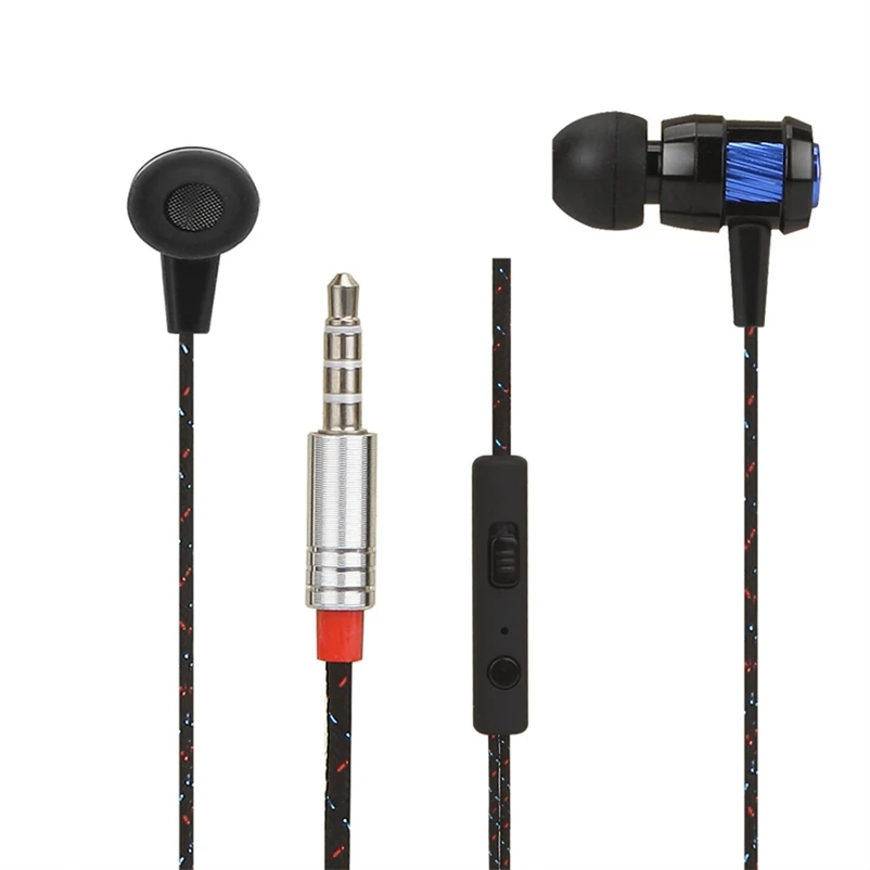 Стерео наушники в ухо проводные телефоны бас Музыка гарнитура 3 5 мм с микрофоном