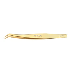 LS-19 GOLDEN Красочный Топ качество пинцет Дельфин Золото перо Пинцет для наращивания ресниц - Длина: LS-19 GOLDEN