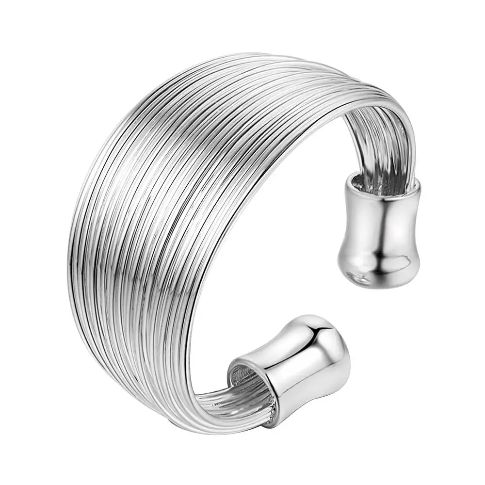 Женское кольцо с посеребренным покрытием регулируемое из серебра 925 пробы RXCMWVGC