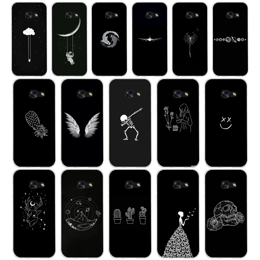 Чехол для телефона 264AQ из мягкого силикона и ТПУ с абстрактным рисунком линий Samsung