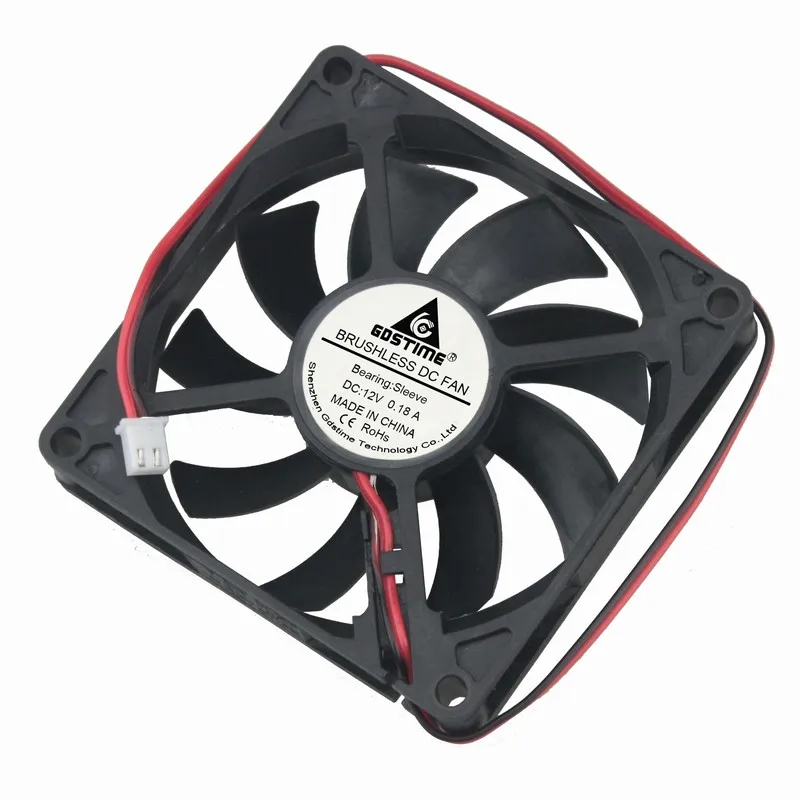 1 шт. Gdstime DC 12 В 2Pin Разъем 80 мм x 15 80x80x15 8 см Бесщеточный Охлаждающий двигатель