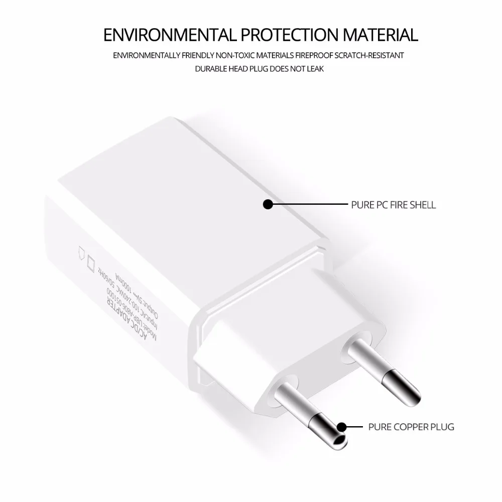 ANMONE универсальное USB зарядное устройство адаптер ЕС для мобильного телефона 5V1A