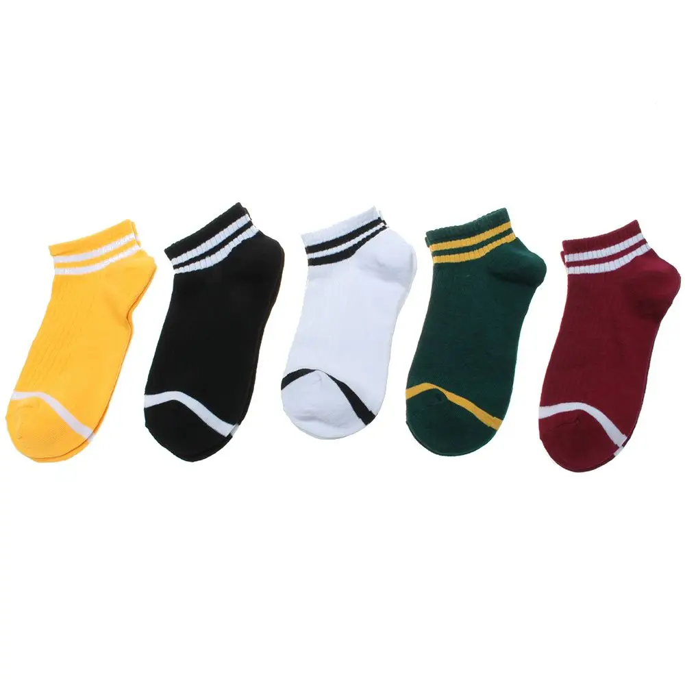 Новые стильные полосатые носки башмачки в духе Колледжа Женские повседневные