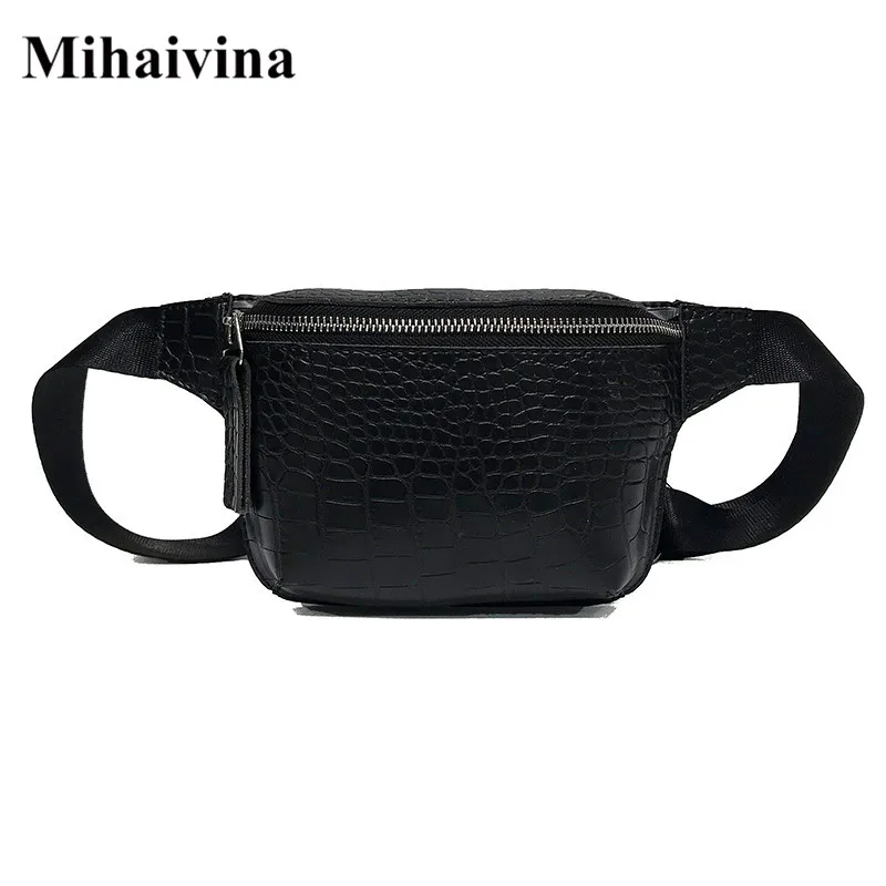 Поясная Сумка Mihaivina из кожи аллигатора для женщин винтажный кошелек на пояс