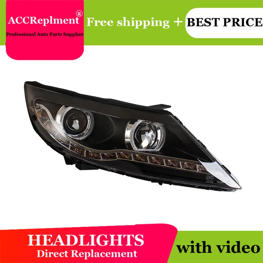 

Car Styling for Sportage R Headlights 2011-2016 for Sportage LED Headlight DRL Lens Double Beam H7 HID Xenon bi xenon lens