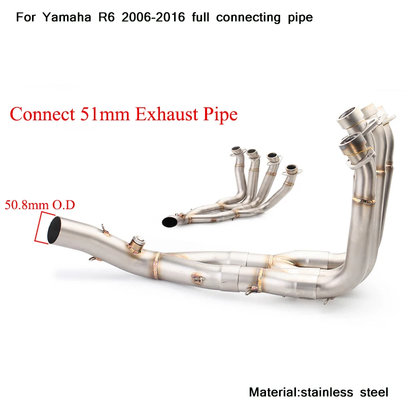 A 2006 2007 2008 2009 2010 2011 2012 2013 без шнуровки для Yamaha R6 мотоцикл Нержавеющая сталь полный выхлоп Системы - Цвет: A