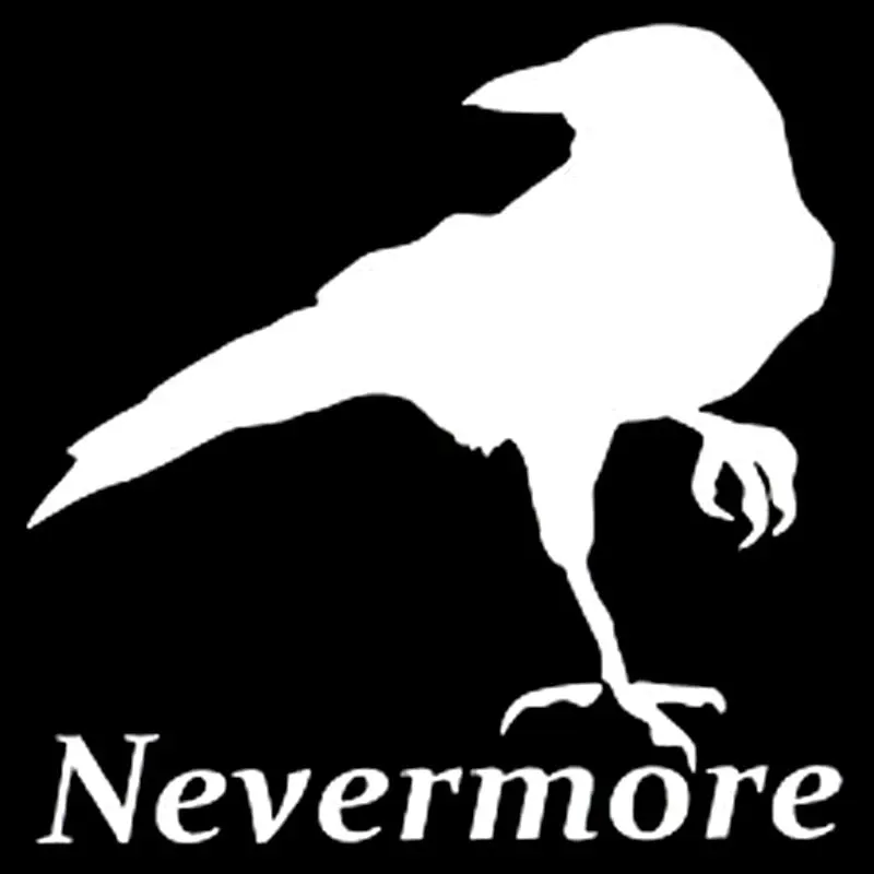 Виниловая наклейка на автомобиль с Ворон Nevermore 15 см * | Автомобили и мотоциклы
