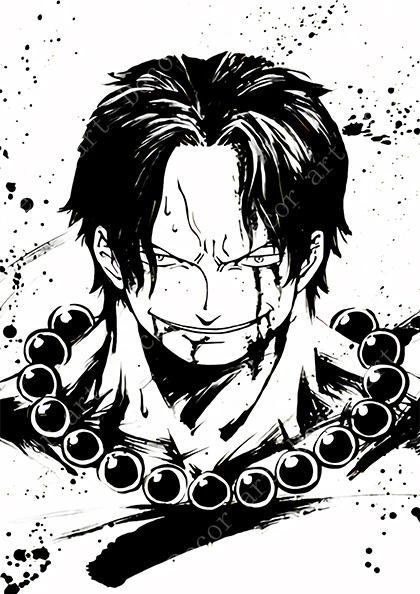 Черно белая цельная обезьянка D. Luffy аниме комиксы холст картины винтажные крафт