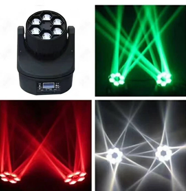 6x15 Вт DMX512 100 светодиодный сценический луч + светильник для мытья эффект 11/14