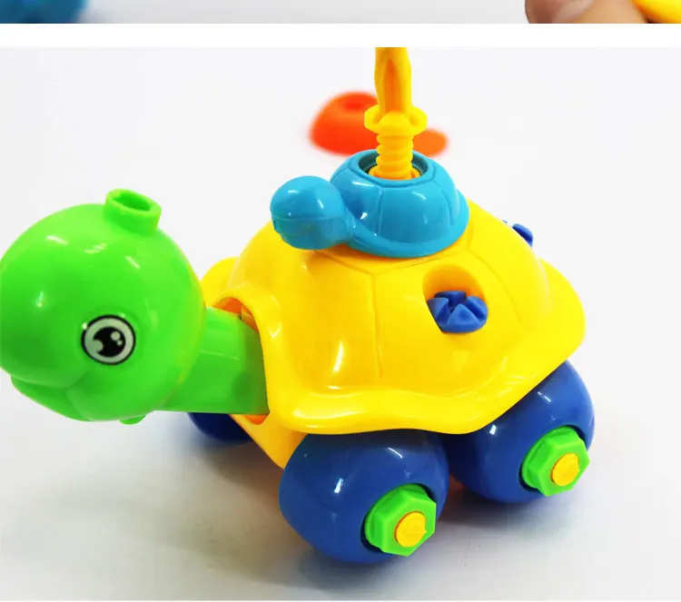 Раннее Обучение Образование DIY Винт Гайка Группа установлен пластик 3d головоломка разборка черепаха детские игрушки для детей игрушки