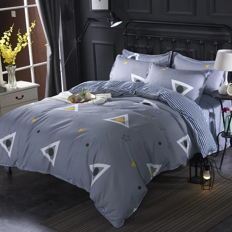 Лаки Листья AB сбоку постельного белья Малыш взрослых пододеяльник простыня