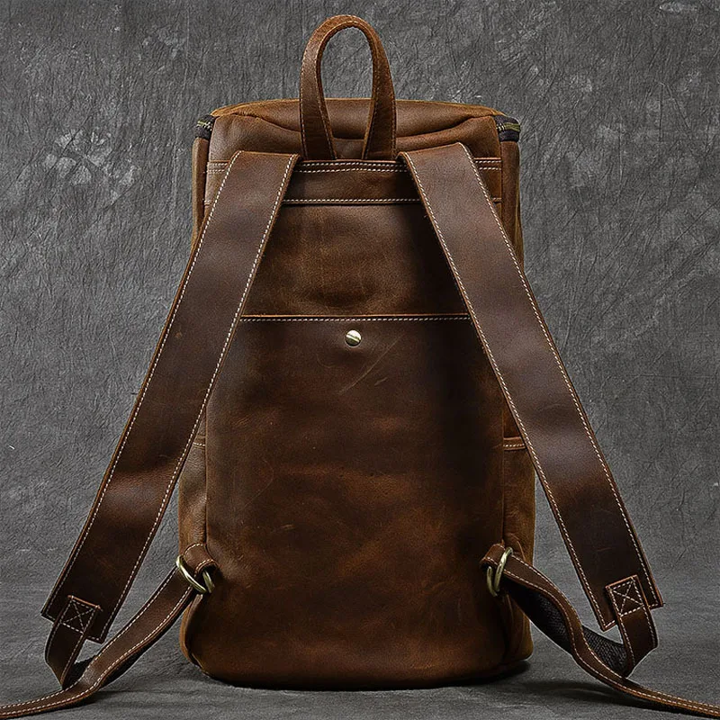 Мужская кожаная сумка на плечо BOLEKE кожаный рюкзак с верхним слоем модные