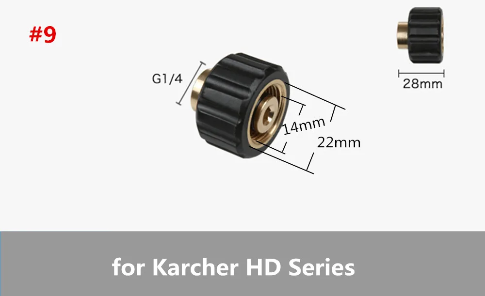 HNYRI насадка для мойки пены под давлением для Karcher M22 насадка с наружной резьбой адаптер мыло пенообразователь пистолет автомобильный шланг-распылитель для мойки для Nilfisk/LAVOR