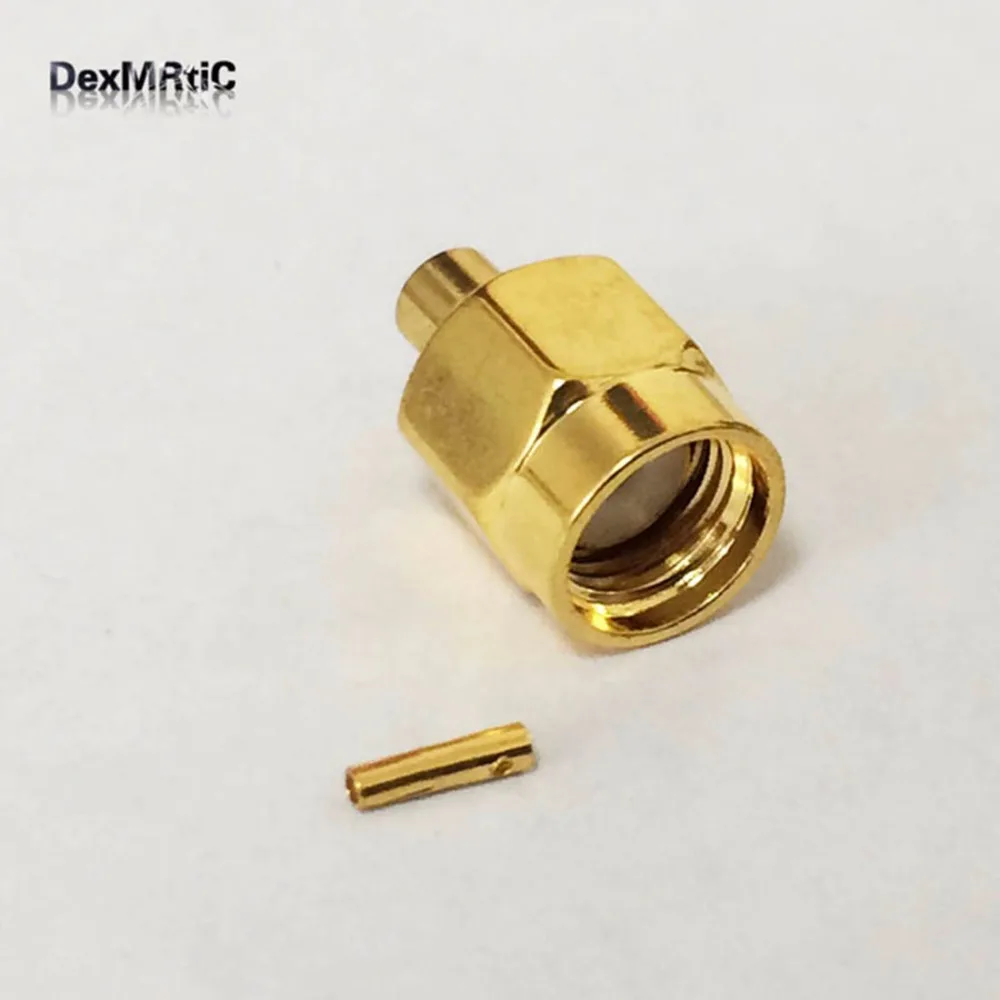 1 шт. RP SMA штекер RF коаксиальный разъем припой для RG405 086 'кабель прямой