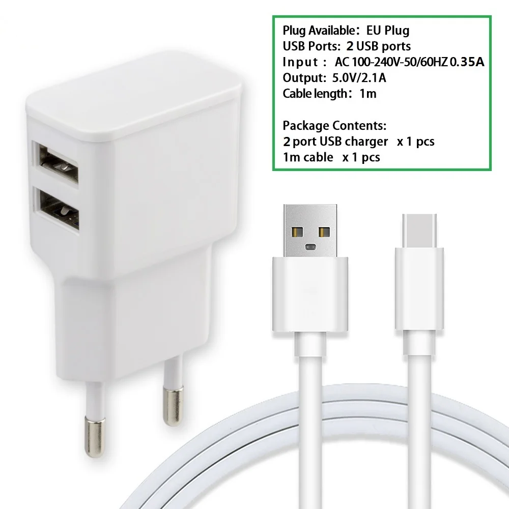 Адаптер зарядного устройства для путешествий с разъемом USB Type-C Huawei P20 P30 nova Mate 20/OPPO