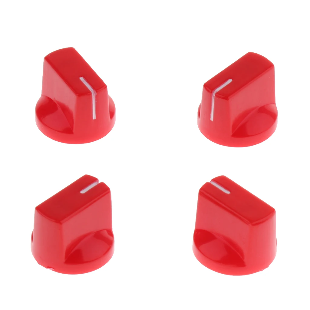 Red 4 шт пластиковые плоские указки Гитарный Усилитель Эффект педали ручки ручка указателя для акустических электрических аксессуары для гитары - Цвет: Red