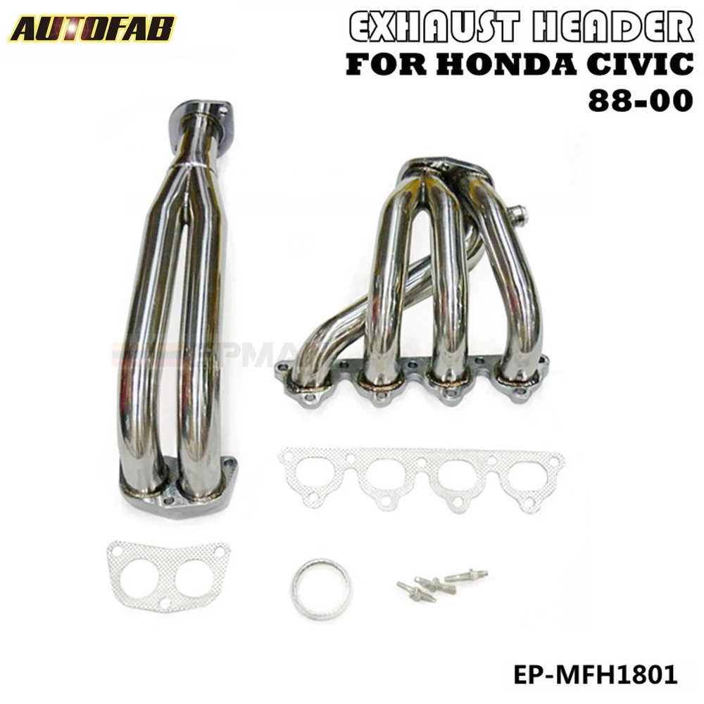 Нержавеющая выхлопная хромированная насадка для 88-00 HONDA CIVIC CRX DEL SOL D15/D16 D-SERIES AF-MFH1801