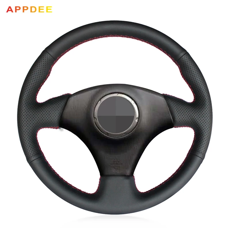 APPDEE черный натуральная кожа DIY чехол рулевого колеса автомобиля для Toyota RAV4 2003-2005 Lexus IS200 300(без многофункциональной кнопки
