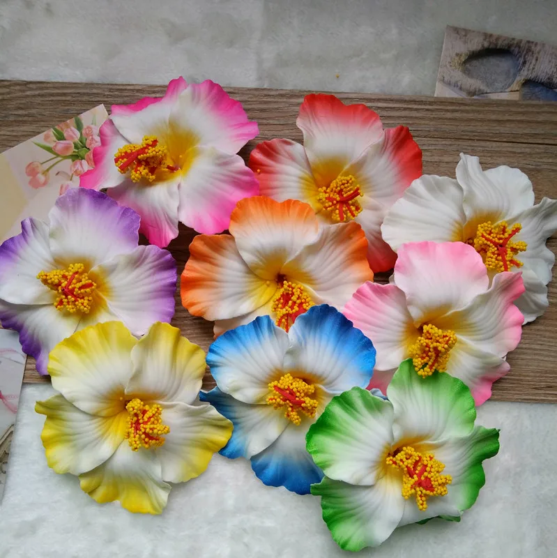 

36pcs freeshipping accessories Hawaiian plumeria side chuck flower Hibiscus rosa-sinensis artificial flower wedding decoration