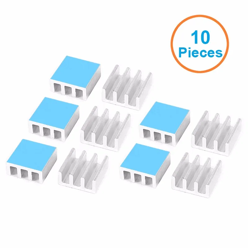 10 шт./лот алюминиевый Heatsink11x11x5mm с 3 м 8810 теплопроводные клейкие ленты электронный чип охлаждения радиатора кулер