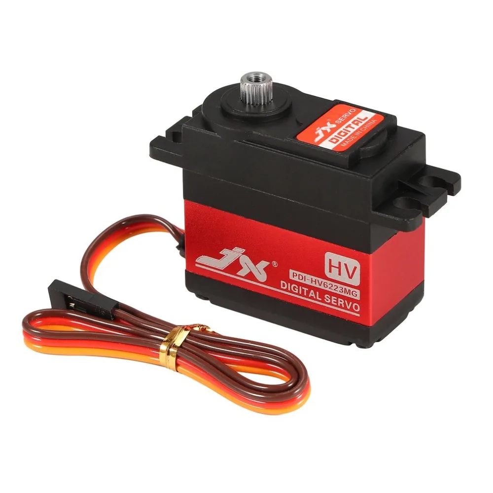 

PDI-HV6223MG 8.4V 23KG 0.16 sec JX Servo Metal Gear Middle aluminum Digital Standard Servo for 1/8 1/10 RC car robot airplane