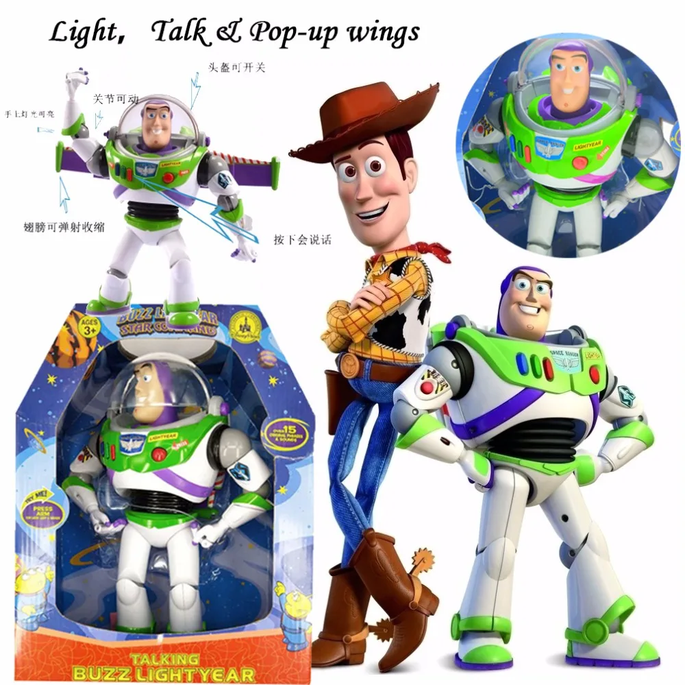 Экшн игрушка Buzz Lightyear Can Talk подарок для детей модели Woody and Jessie Двигающаяся
