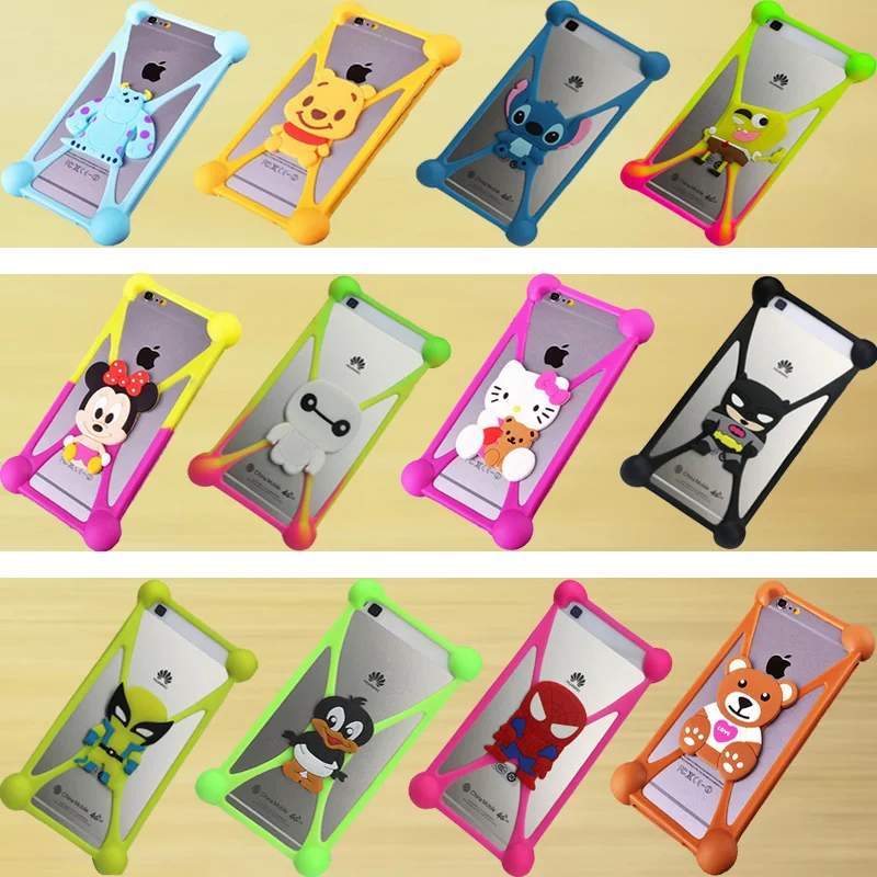 Универсальный милый силиконовый чехол кобура с персонажами из мультфильмов