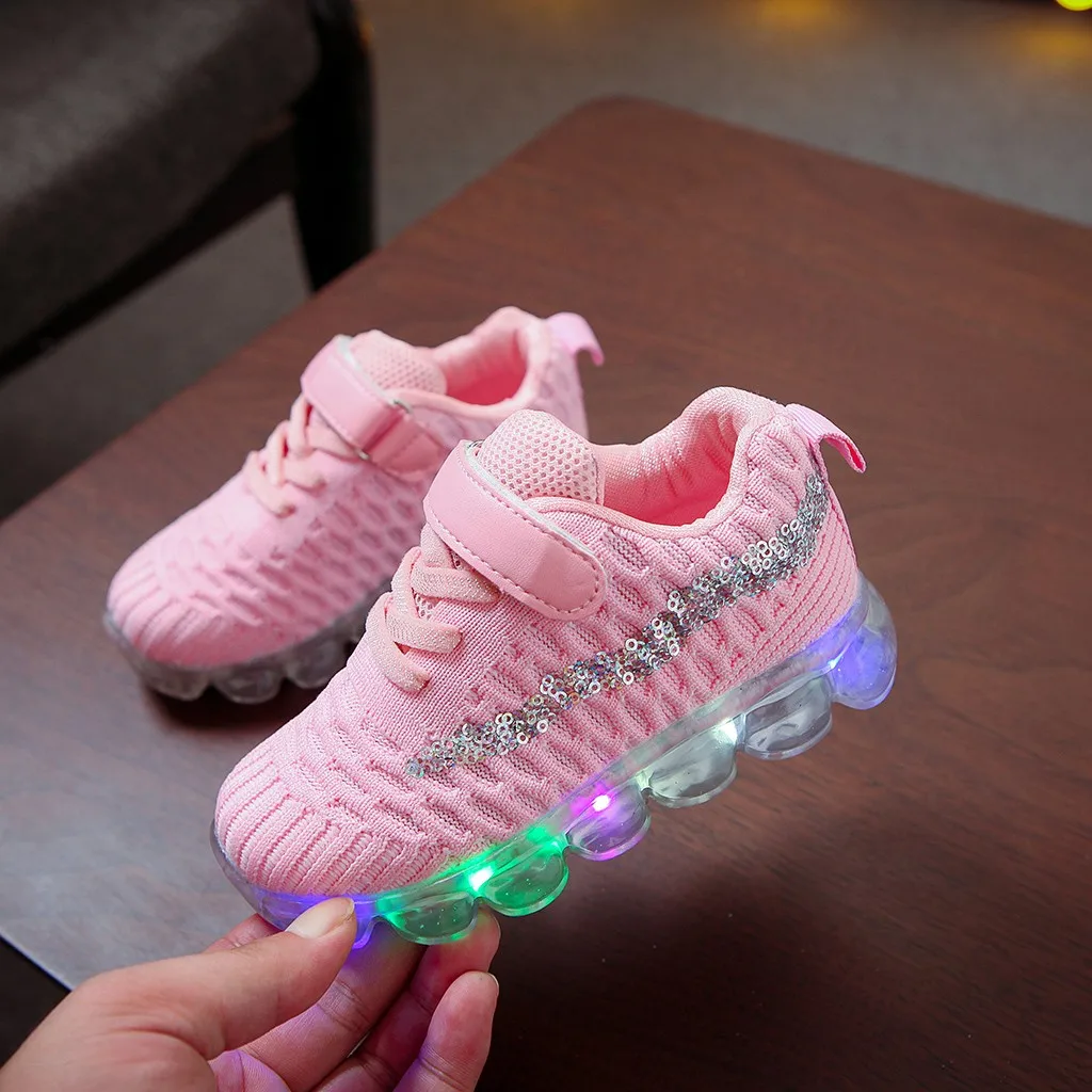 SAGACE Led Light Shoes Children Girl Kids Luminous Sport Run Sneakers Outdoor Casual | Детская одежда и обувь
