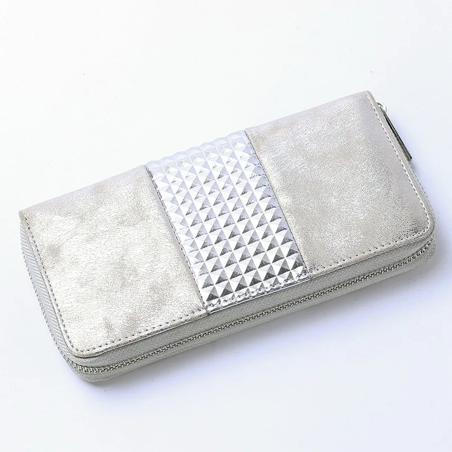 YOGOBOR 2017 Горячий Продавать ИСКУССТВЕННАЯ Кожа Женщины Кошельки Модельер Заклепки