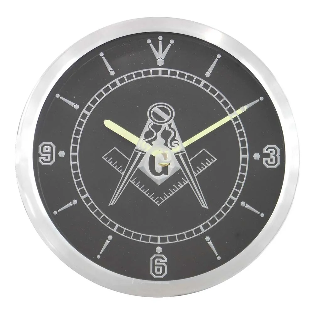 Nc0087 масонский масон Freemason неоновые светодиодсветодиодный настенные часы|wall clock|led