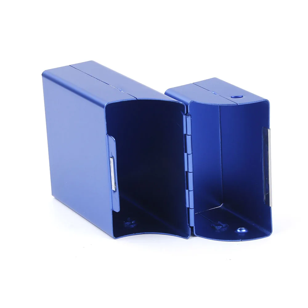 1x Elegant Blue Pocket Cigarette Tobacco Box Case Map Holder 20Pcs Smoke Metal Fashion Gift Дом и сад