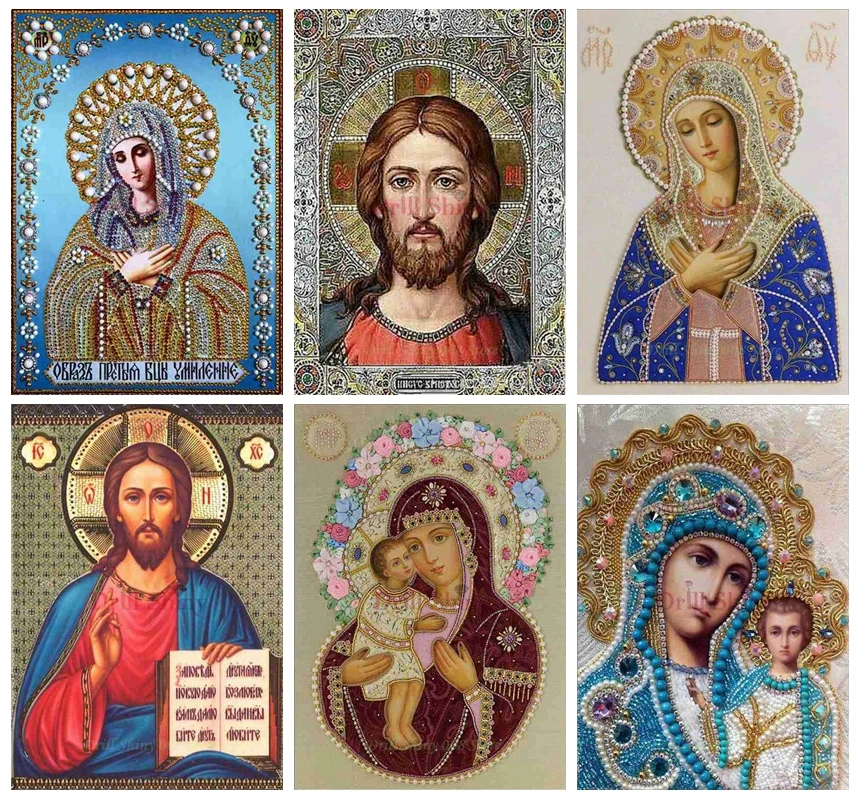 5D алмазная картина икона святого узора вышивки крестом кристалл бриллиантовой