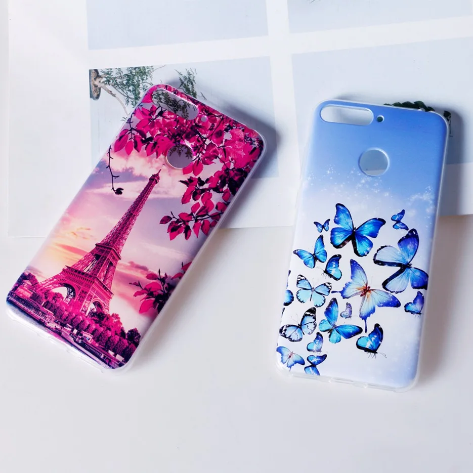 Для Huawei Honor 7A Pro 7 A чехол для мягкие силиконовые Милые чехлы с рисунком телефона |