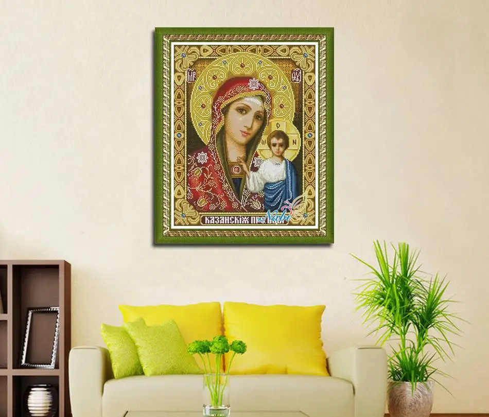Religion nossa senhora panel 5d diy Вышивка бисером 3137R-Квадратная Алмазная мозаичная Живопись