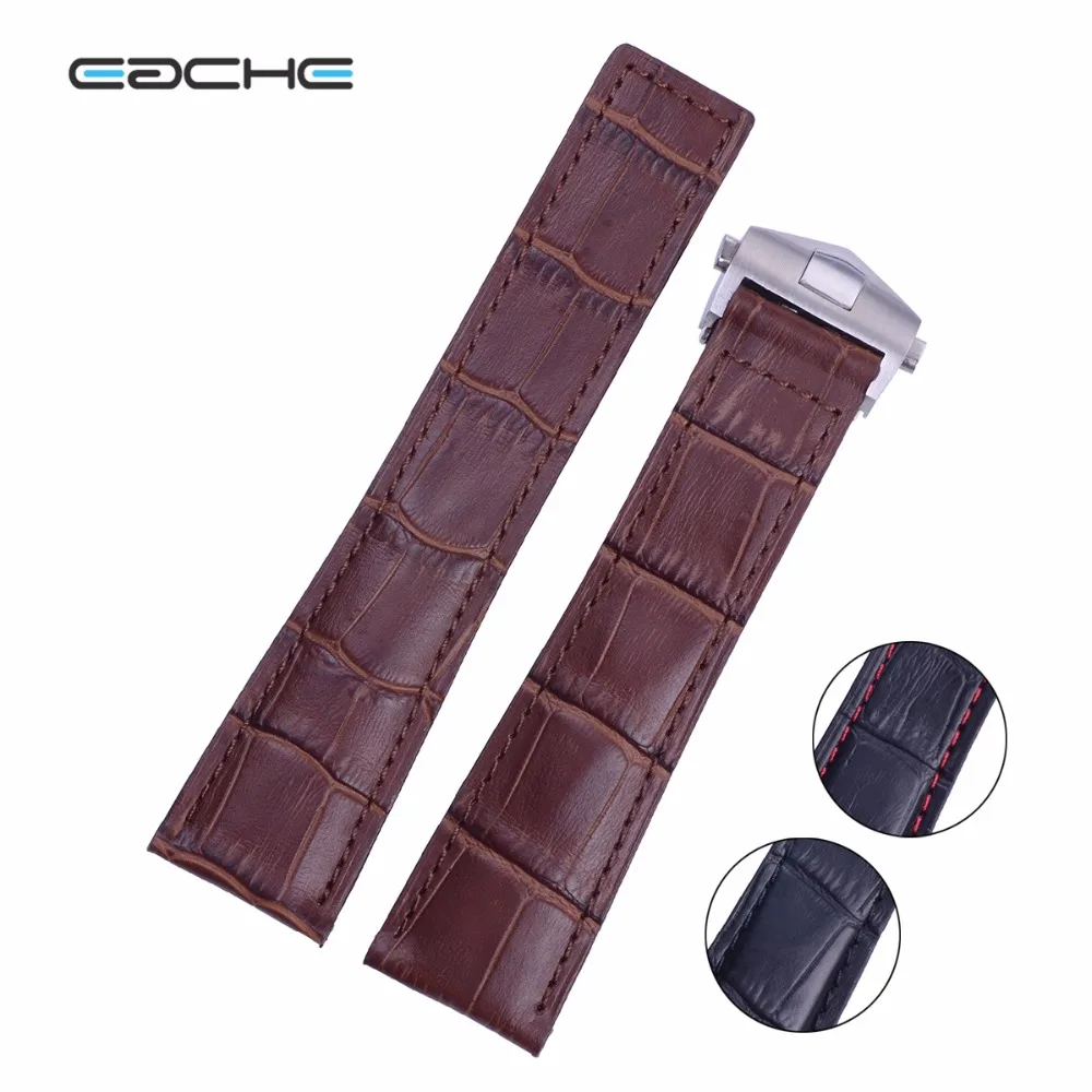 Ремешок для часов из натуральной кожи с крокодиловым тиснением 20/22 мм | Наручные