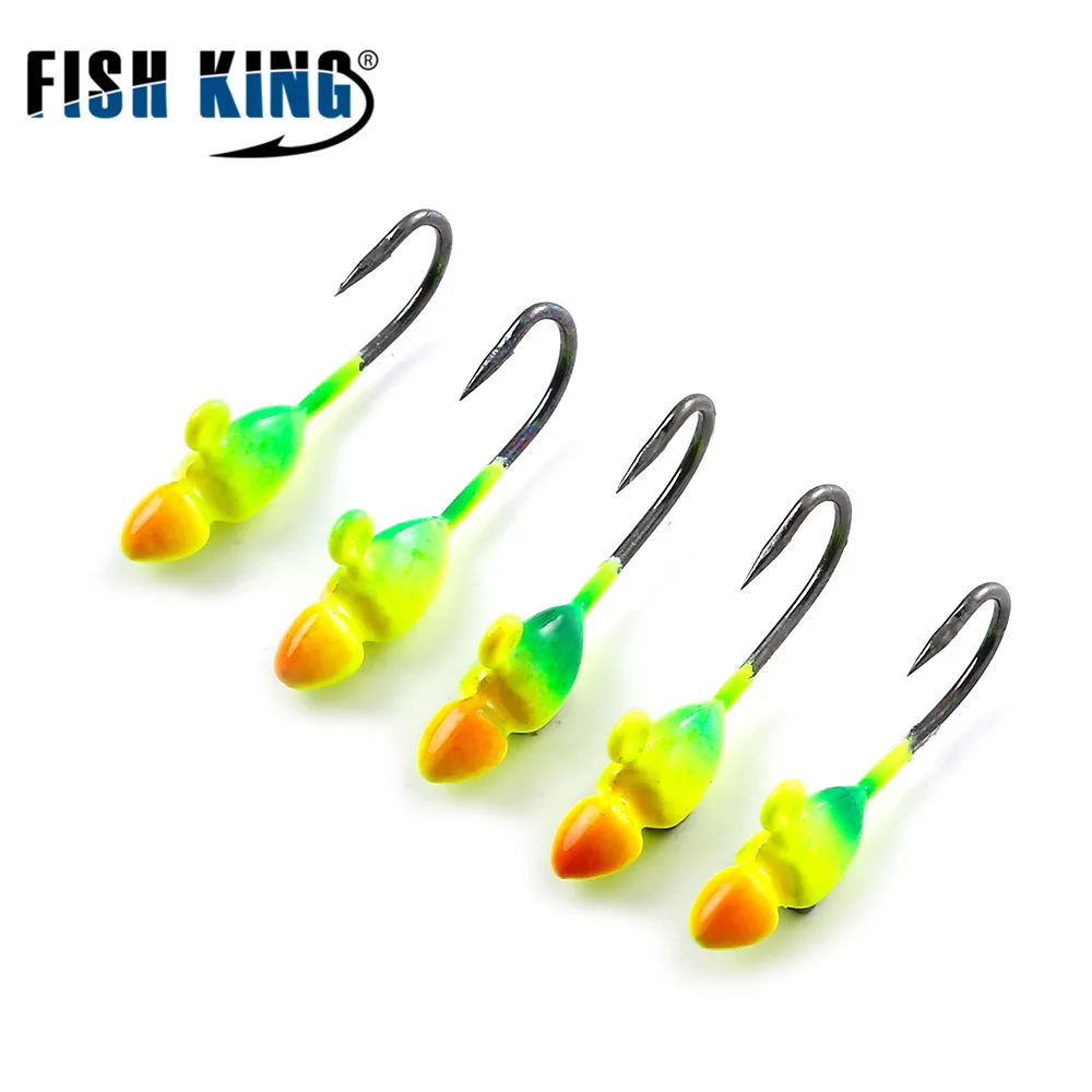 FISH KING 5 шт./лот 1 г/1 7 г приманка для подледной рыбалки джиг свинцовая наживка