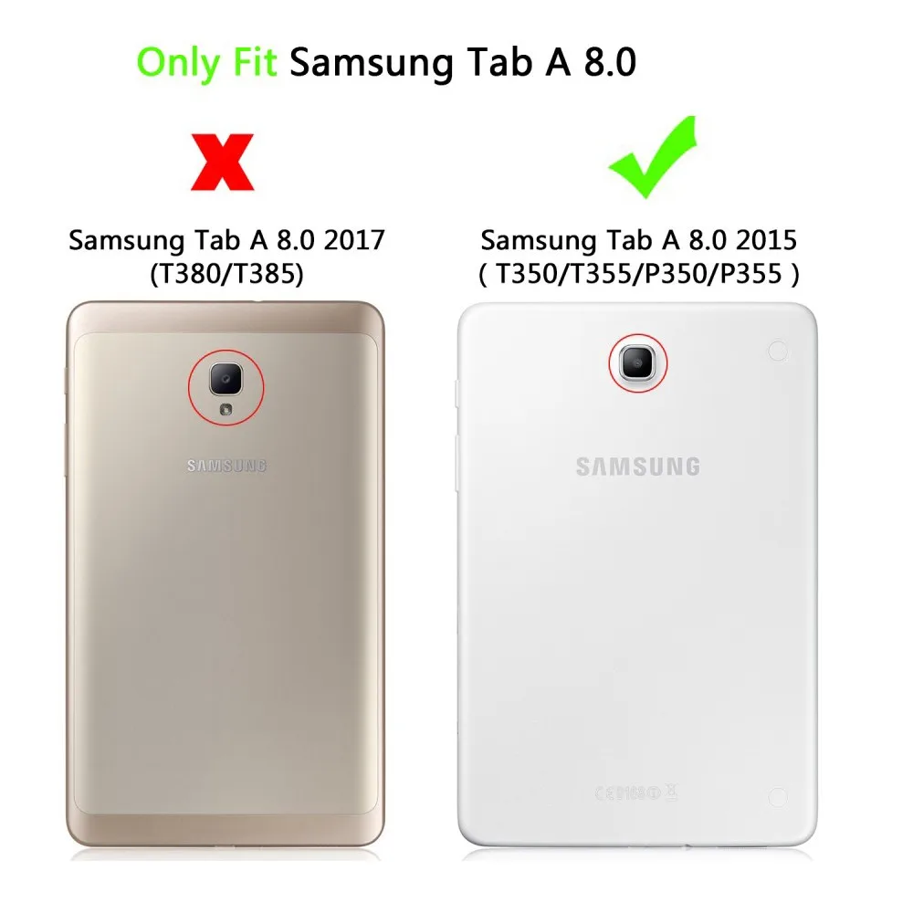 Премиум кожаный чехол для Samsung Galaxy Tab A 8 0 &quotSM T350 SM P350 T355 P355 умный ударопрочный