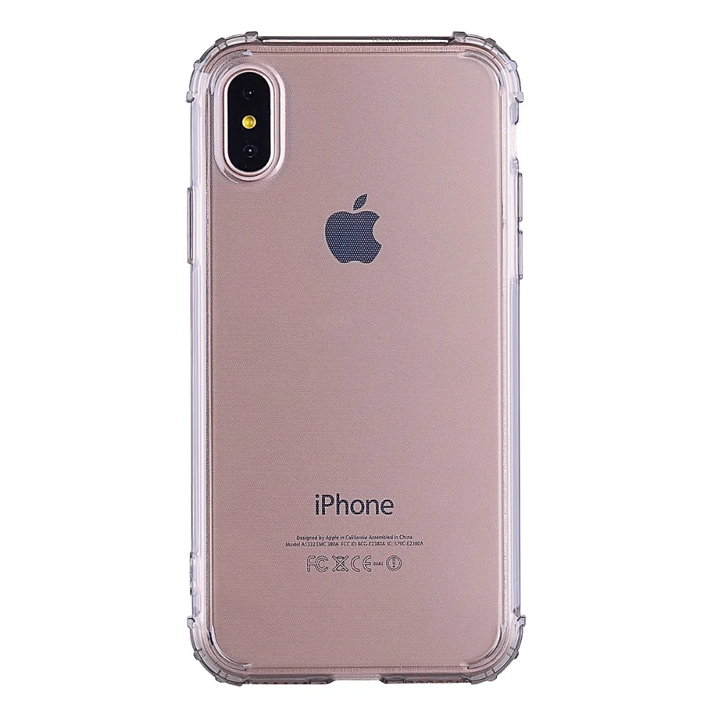 New Arrival 4 Corners Air Bag Protection Shockproof Transparent Soft TPU Silicone Case For iPhone X i5 i6 i7 i8 Plus Back Cover | Мобильные