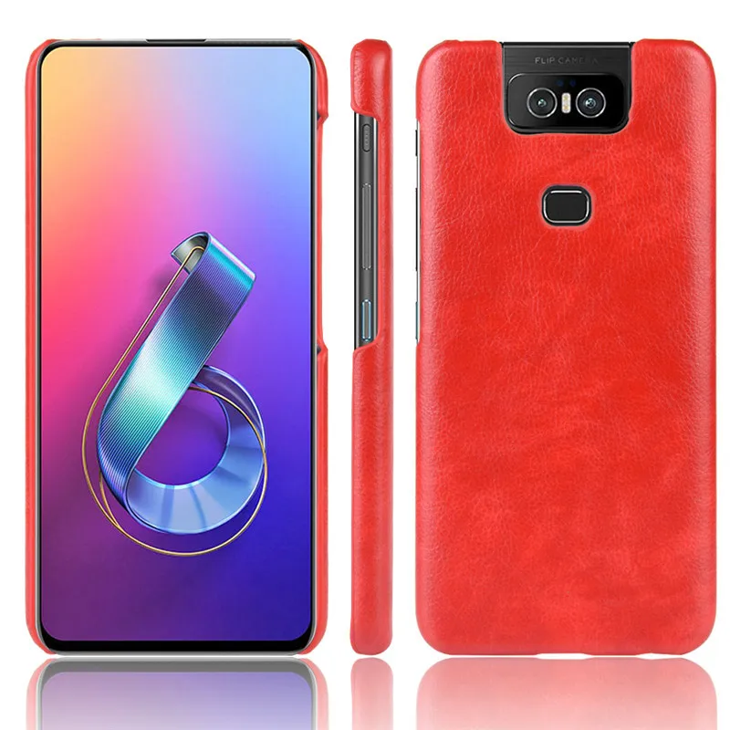 Для Asus Zenfone 6 ZS630KL из искусственной кожи кожа с рисунком Litchi Твердый чехол для Asus Zenfone 6z ZS630KL ZS 630KL чехол для телефона