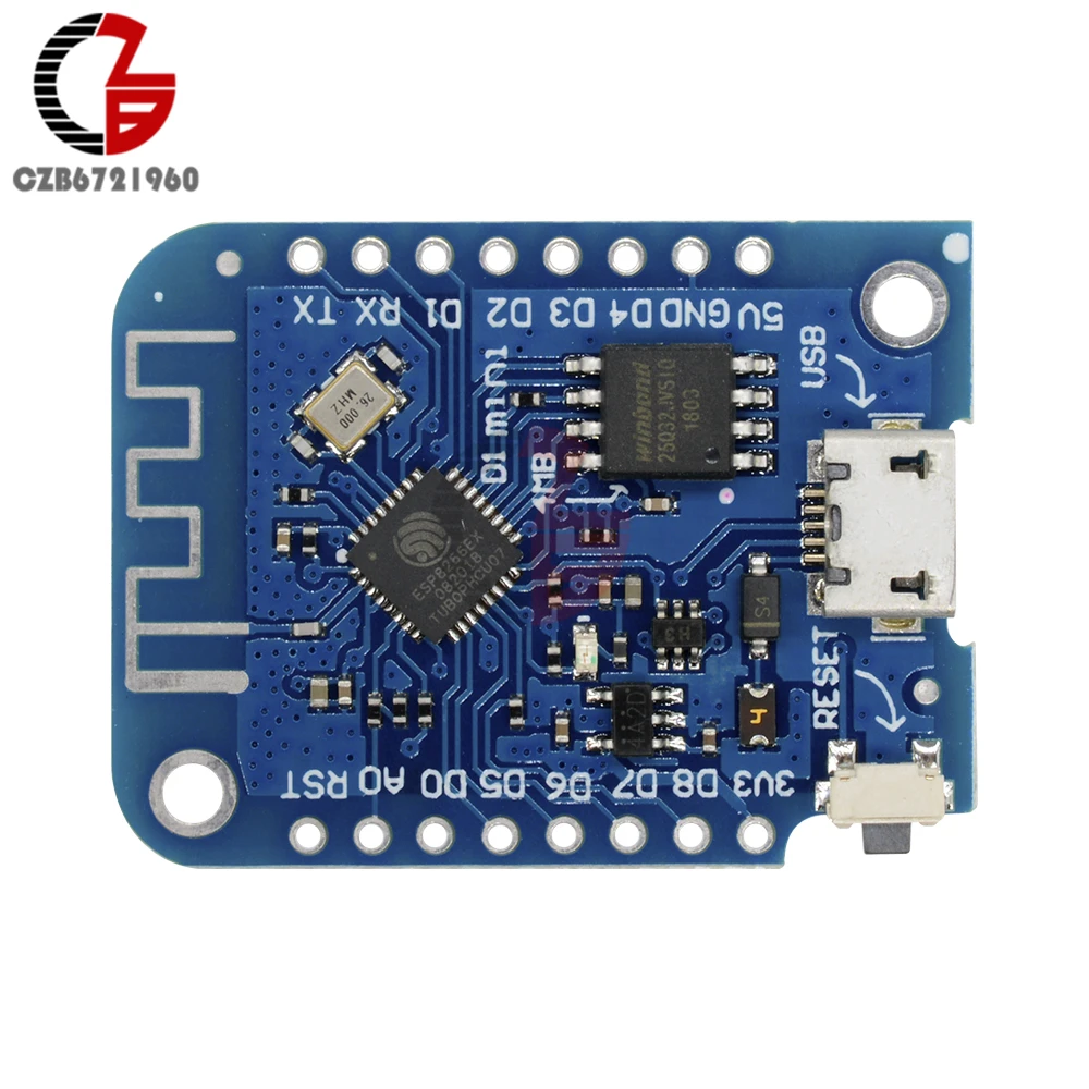 Плата разработки WEMOS D1 MINI V3.0.0 WIFI модуль IoT ESP8266 CH340 CH340G 4 Мб для Arduino MicroPython Nodemcu|mini