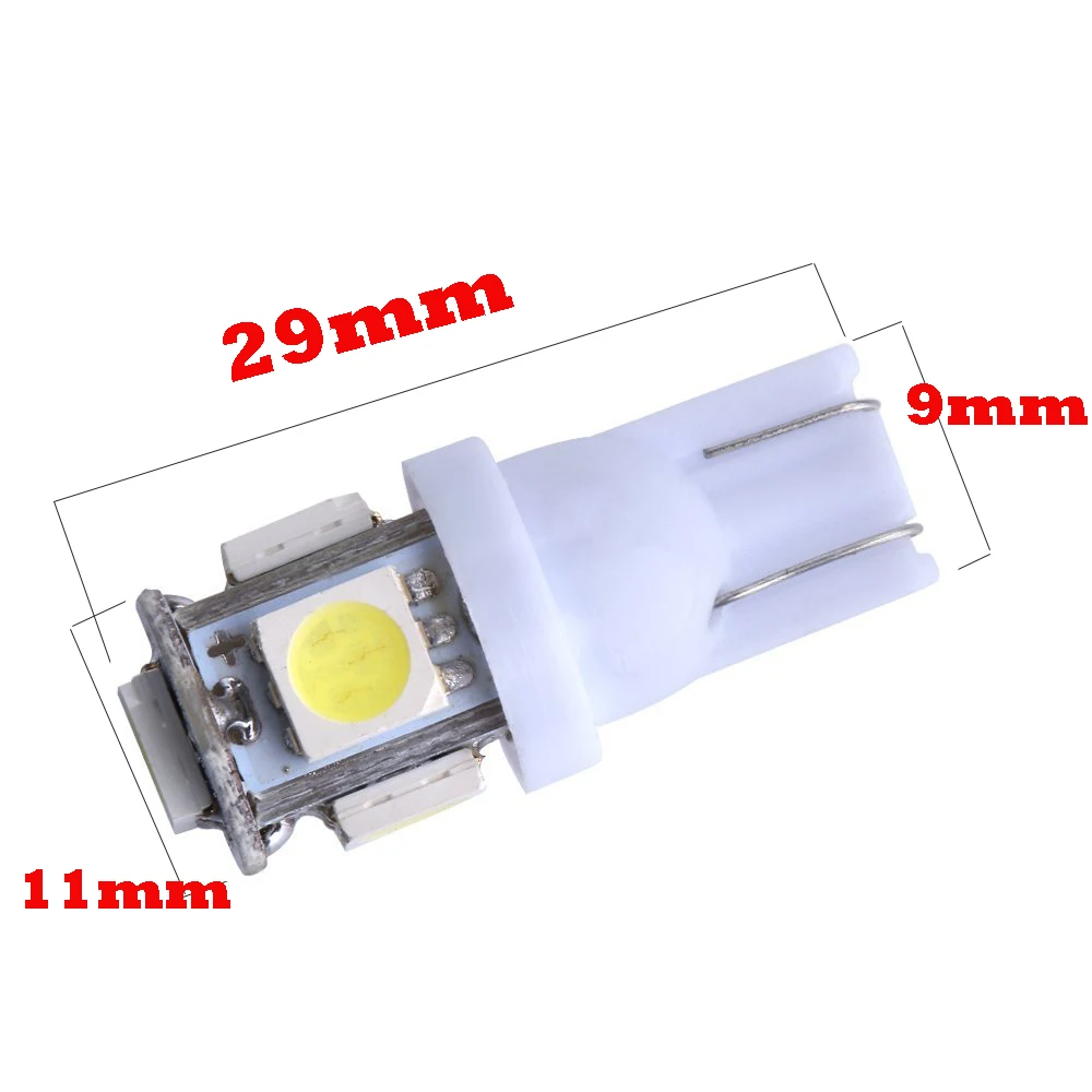 YSY 4 шт. T10 светодиодный W5W 5050 5SMD 192 168 194 белый светильник s автомобильный клиновая