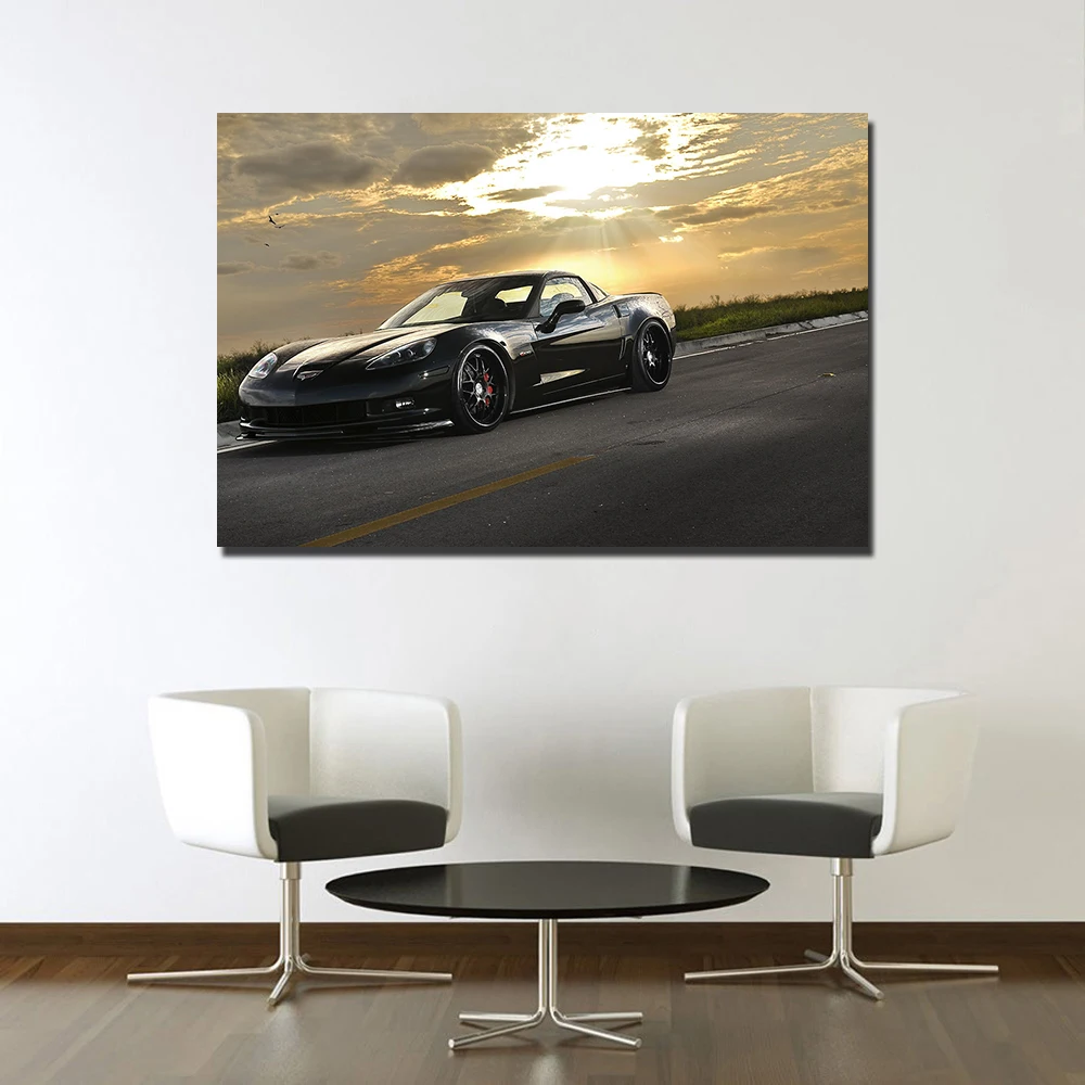 Шевроле Корвет супер автомобильный постер настенный художественный автомобиль