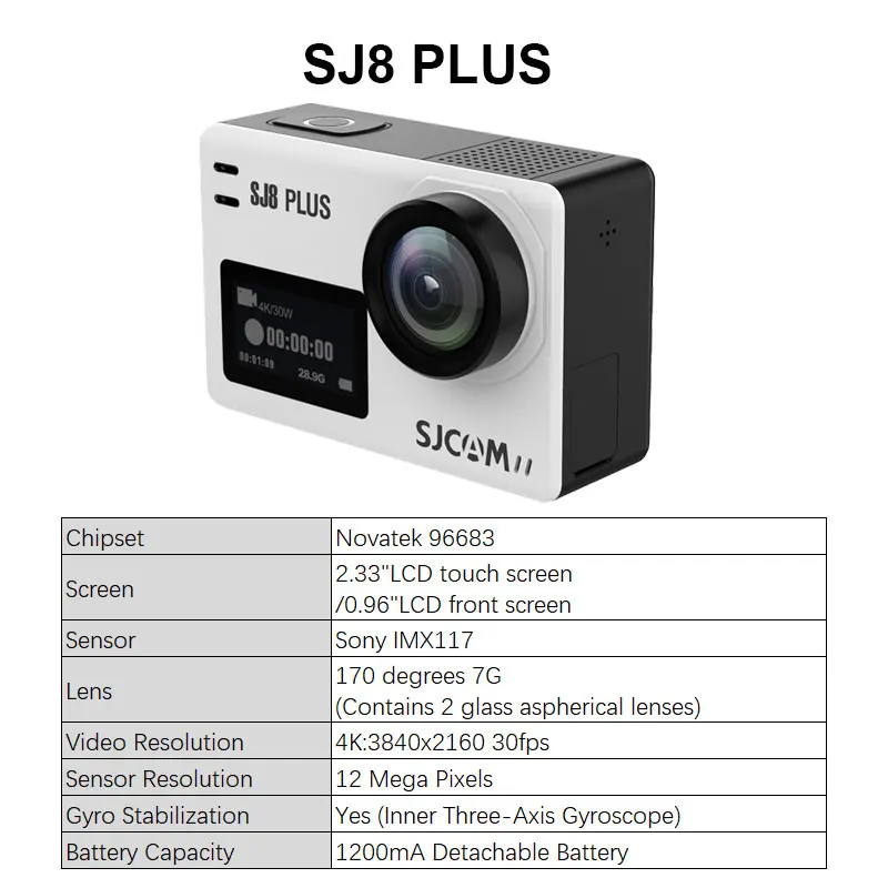 SJCAM SJ8 pro Экшн-камера 4K sj8 plus Спортивная камера sj8 air 1296P wifi Водонепроницаемая Спортивная DV 2,33 с сенсорным экраном уличная SJ cam
