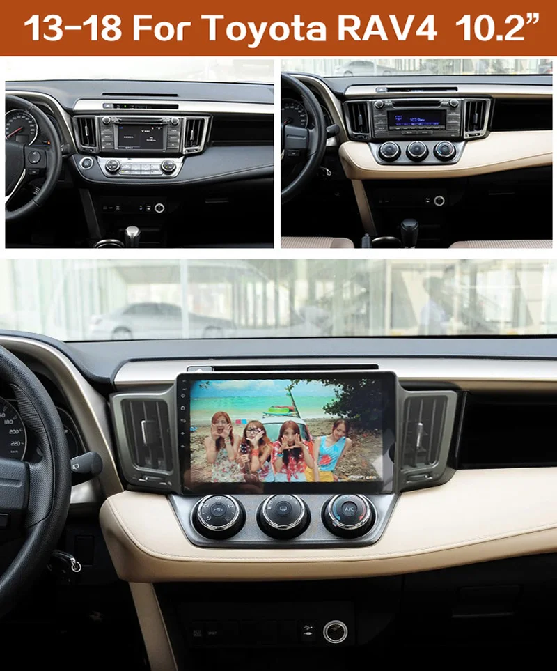 Автомобильный мультимедийный плеер FEELDO 10 дюймов Android 8 1 GPS Navi для toyota RAV4 2013 2019 с